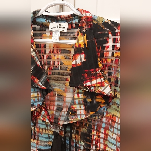 Joseph Ribkoff Multicolor Abstract Print Top - Picture 3 of 7